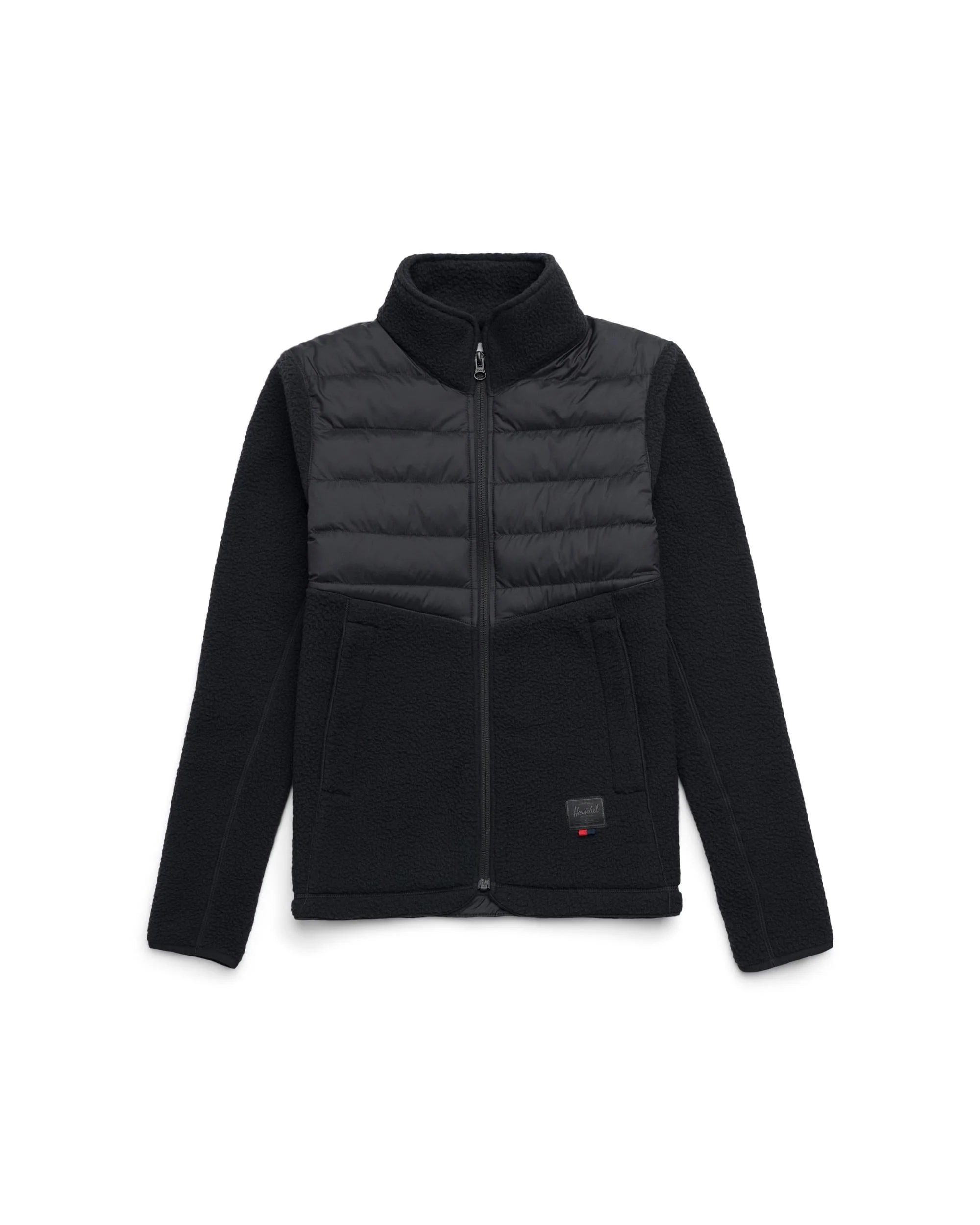 Women S Hybrid Sherpa Full Zip Black - Image 6